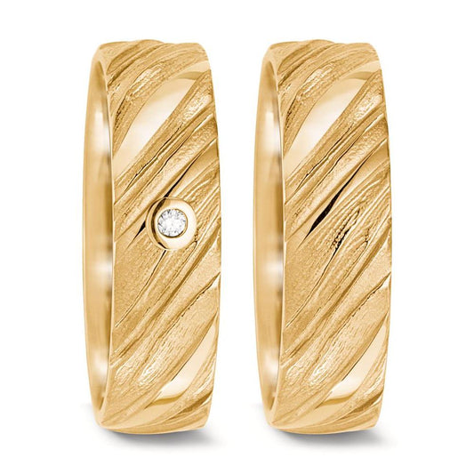 Anillo de pareja 750/oro amarillo de 18 quilates