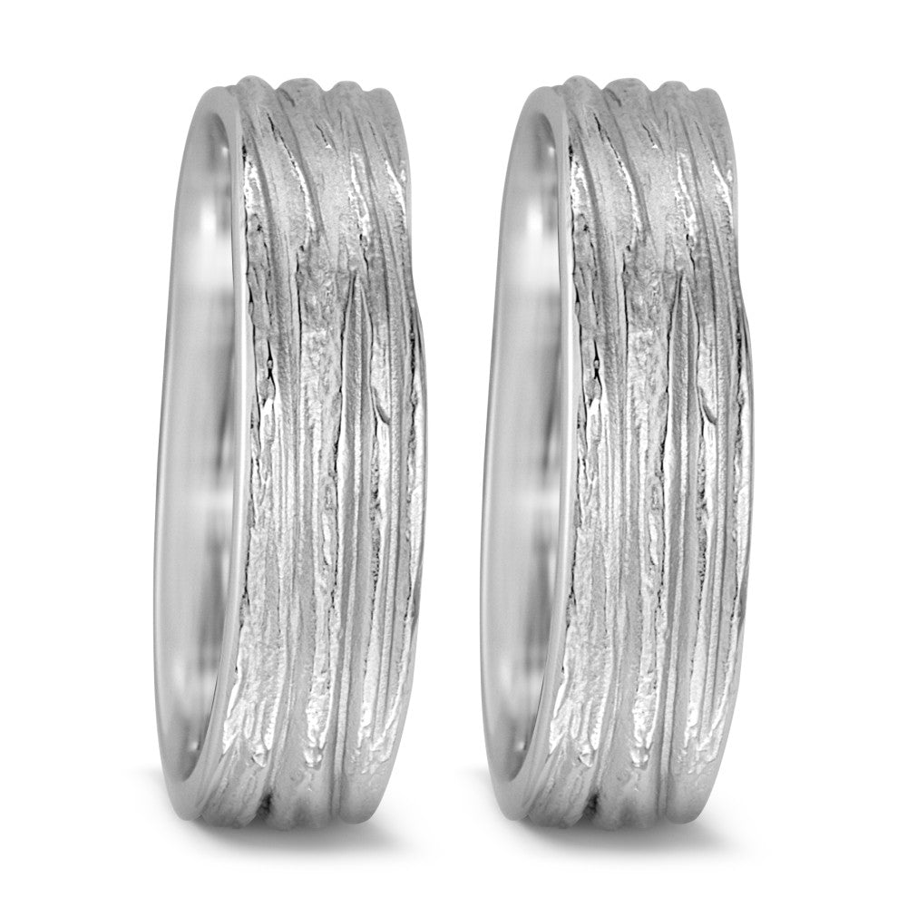 Anillo de pareja 750/oro blanco de 18 quilates