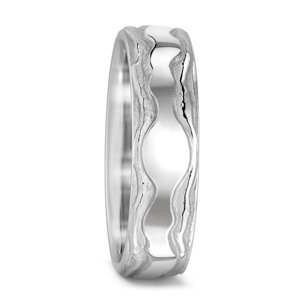 Anillo de pareja 750/oro blanco de 18 quilates