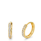 Aro con bisagra Oro amarillo de 375/9K Circonita