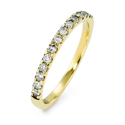 Anillo de memoria Oro amarillo de 585/14 kt. Diamante 0.25 ct, 13 piedras, w-si