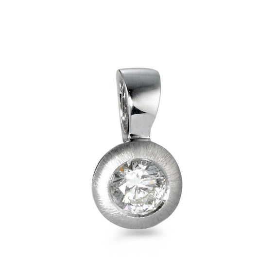 Colgante 750/oro blanco de 18 quilates Diamante 0.30 ct, w-si