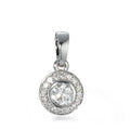 Colgante 750/oro blanco de 18 quilates Diamante 0.27 ct, 17 piedras, w-si