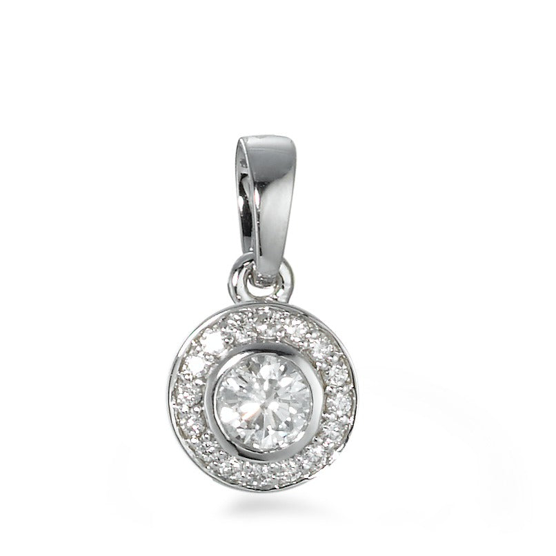 Colgante 750/oro blanco de 18 quilates Diamante 0.27 ct, 17 piedras, w-si