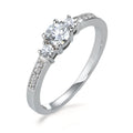 Anillo de dedo 750/oro blanco de 18 quilates Diamante 0.40 ct, 11 piedras, w-si