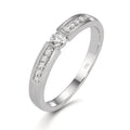 Anillo solitario 750/oro blanco de 18 quilates Diamante 0.20 ct, 11 piedras, w-si