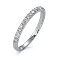 Anillo de memoria 750/oro blanco de 18 quilates Diamante 0.24 ct, 18 piedras, w-si