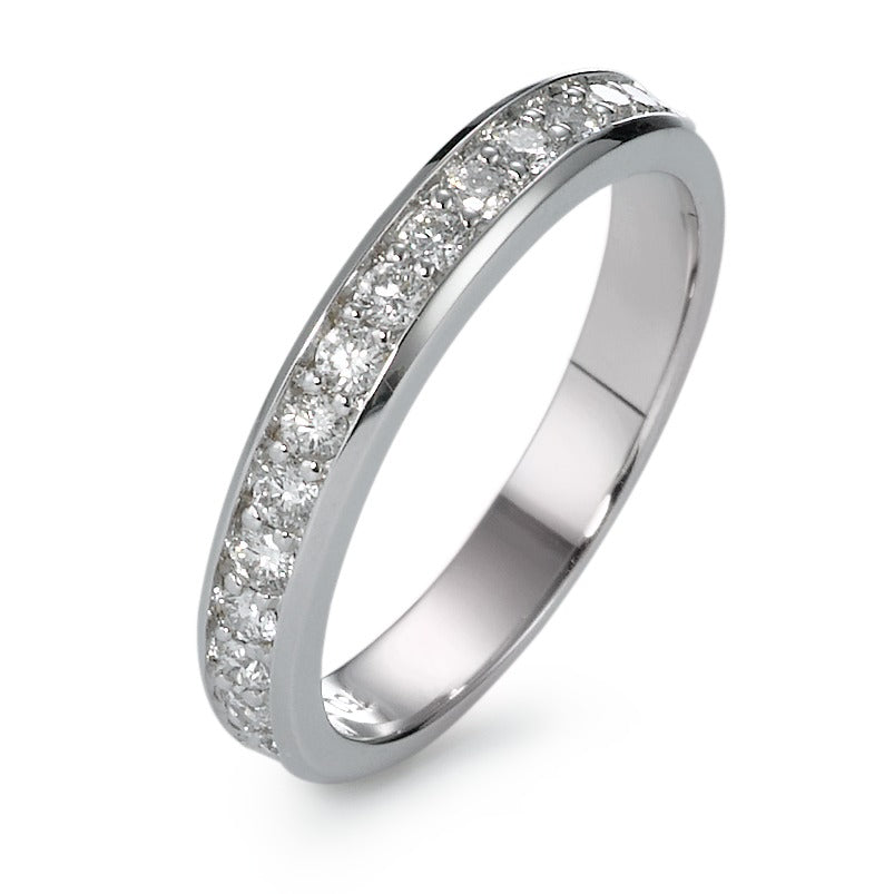 Anillo de memoria 750/oro blanco de 18 quilates Diamante 0.36 ct, 15 piedras, w-si