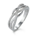 Anillo de dedo 750/oro blanco de 18 quilates Diamante 0.19 ct, 41 piedras, w-si