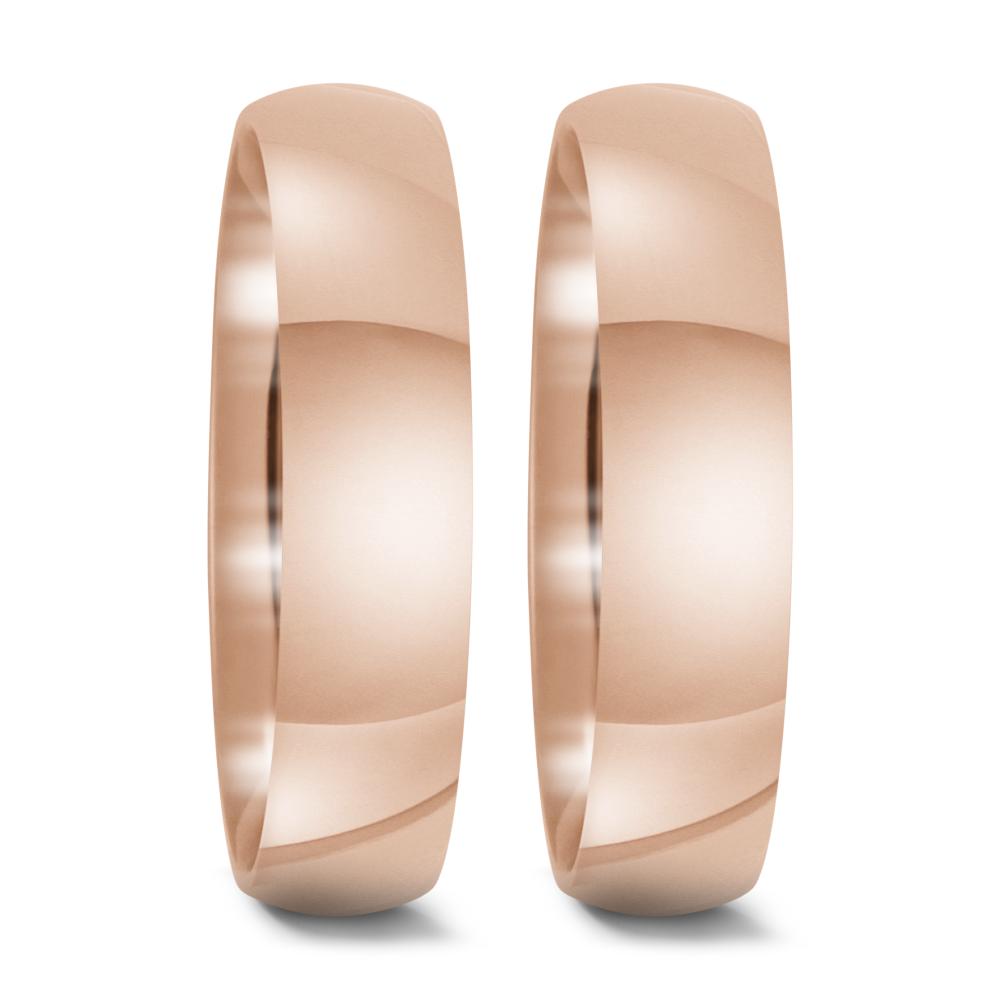 Anillo de pareja 750/oro rosa de 18 quilates