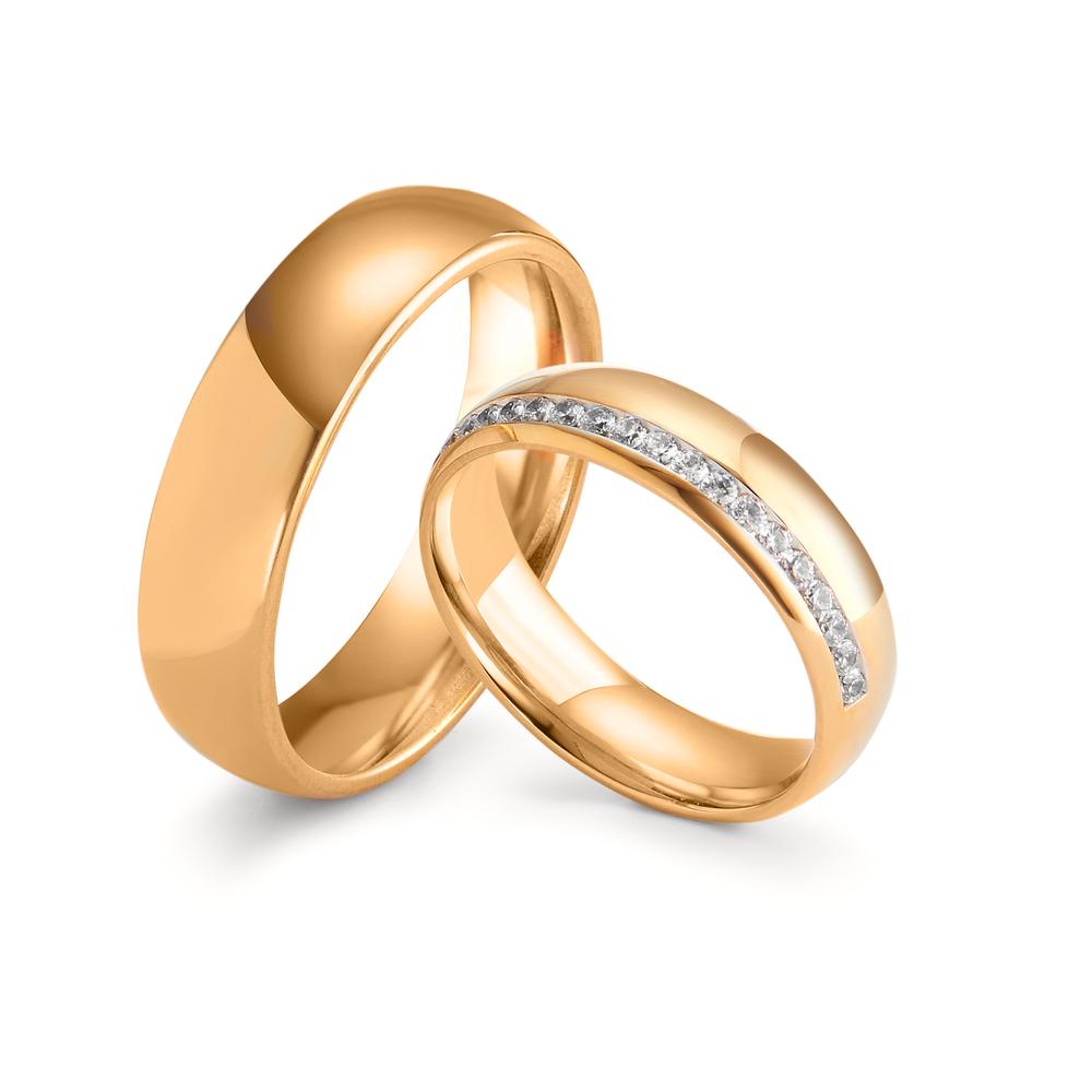 Anillo de pareja 750/oro rosa de 18 quilates