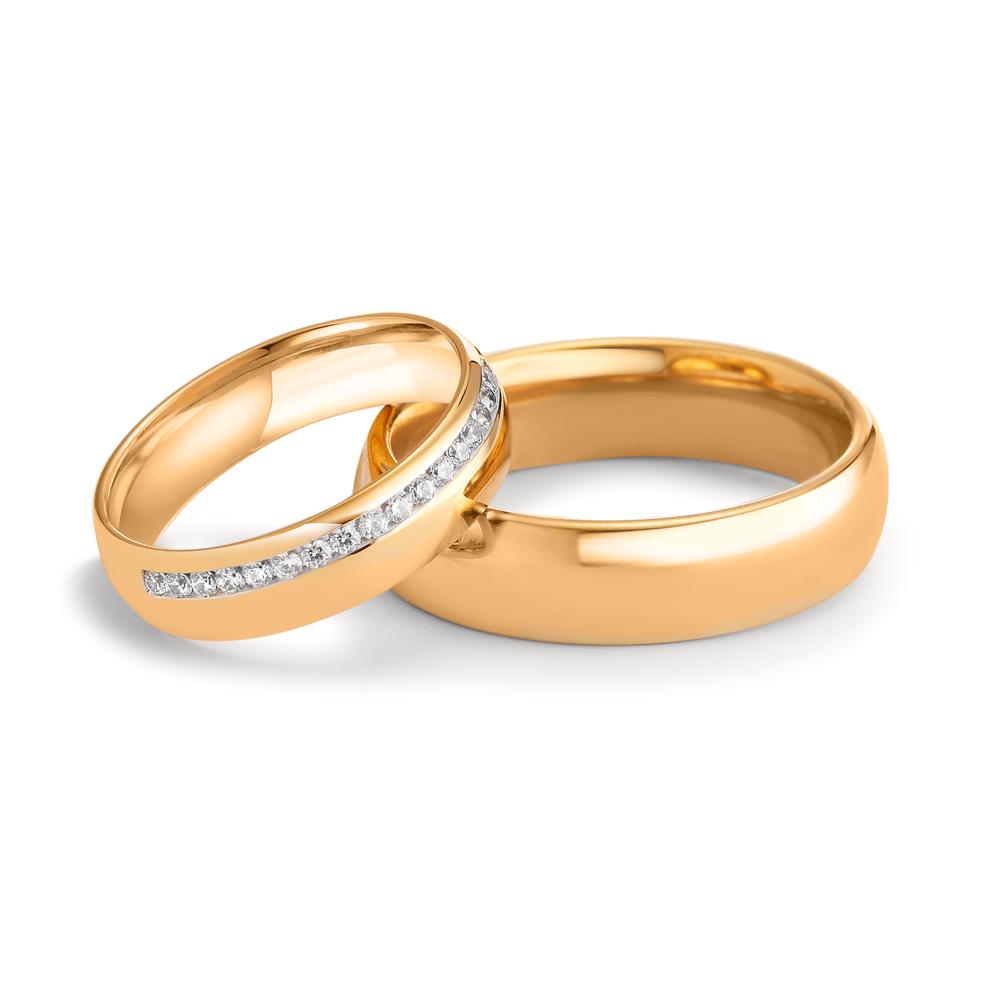 Anillo de pareja 750/oro rosa de 18 quilates