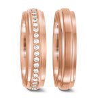 Anillo de pareja 750/oro rosa de 18 quilates