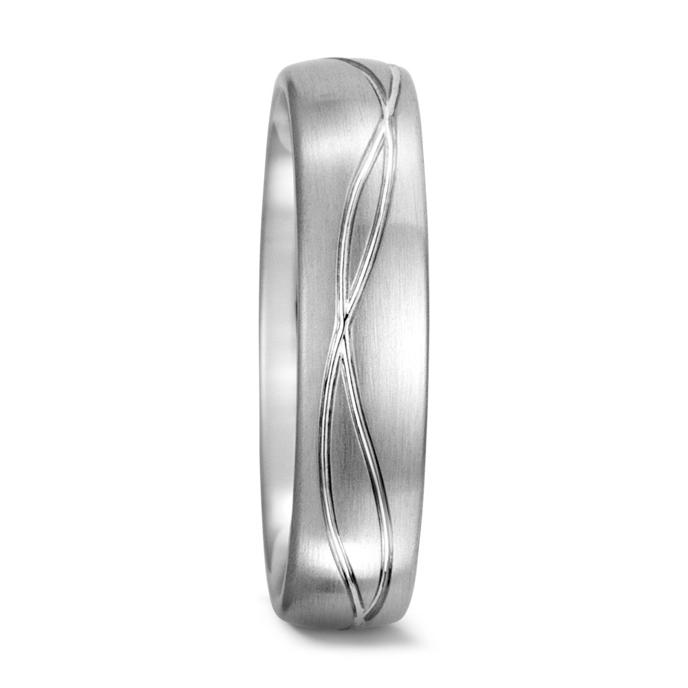 Anillo de pareja 750/oro blanco de 18 quilates