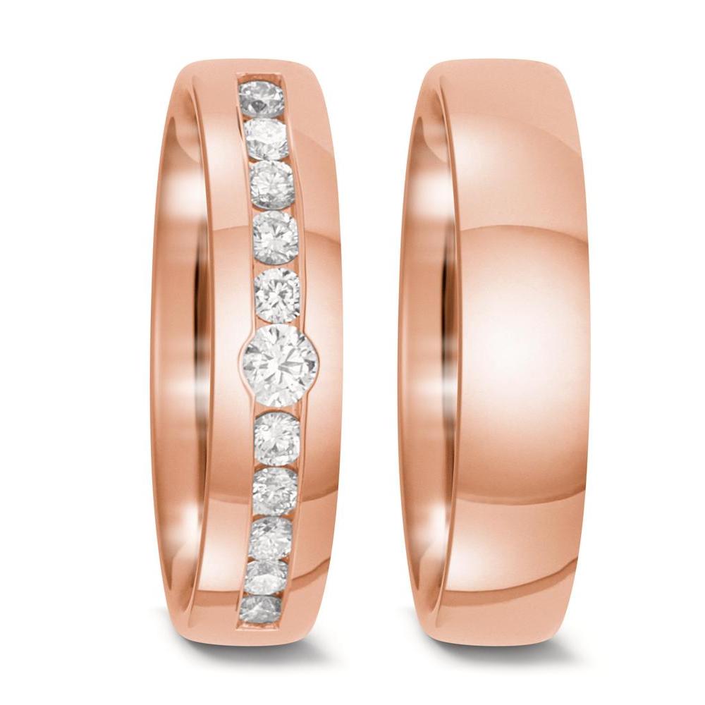 Anillo de pareja 750/oro rojo de 18 quilates