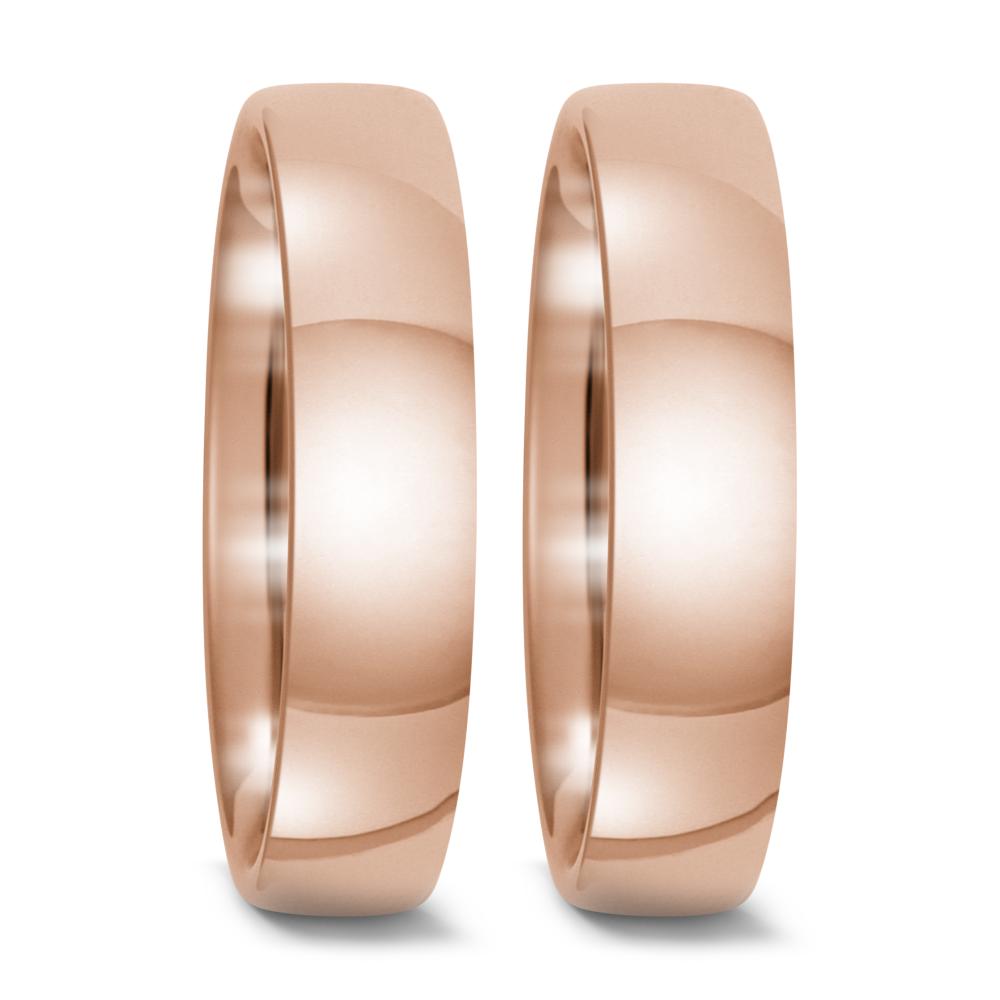 Anillo de pareja 750/oro rojo de 18 quilates