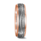 Anillo de pareja 750/oro rojo de 18 quilates, 500 paladio