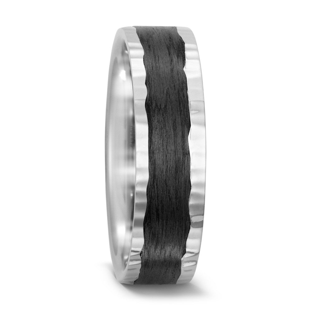 Anillo de pareja Oro blanco de 585/14 kt., Carbón