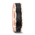 Anillo de pareja oro rosa de 585/14 kt, Carbón