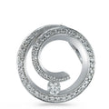 Colgante 750/oro blanco de 18 quilates Diamante 0.30 ct, 50 piedras, [Brillant], w-si Ø16 mm
