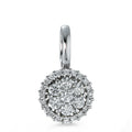 Colgante 750/oro blanco de 18 quilates Diamante 0.26 ct, 27 piedras, [Brillant], w-si Ø8 mm