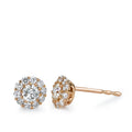 Pendientes 750/oro rojo de 18 quilates Diamante 0.50 ct, 22 piedras, [Brillant], w-si Ø6 mm