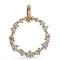Colgante 750/oro rojo de 18 quilates Diamante 0.33 ct, 19 piedras, [Brillant], w-si Ø15 mm
