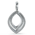 Colgante 750/oro blanco de 18 quilates Diamante 0.35 ct, 66 piedras, [Brillant], w-si