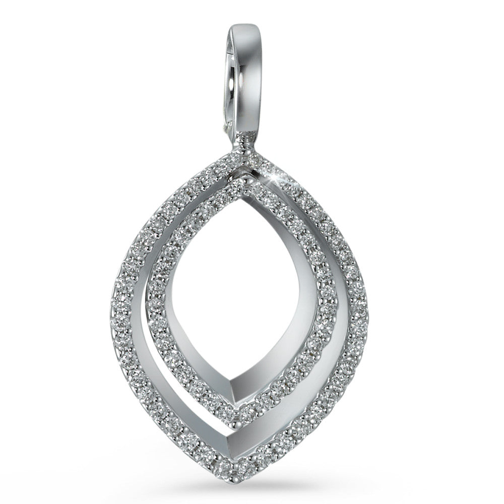 Colgante 750/oro blanco de 18 quilates Diamante 0.35 ct, 66 piedras, [Brillant], w-si