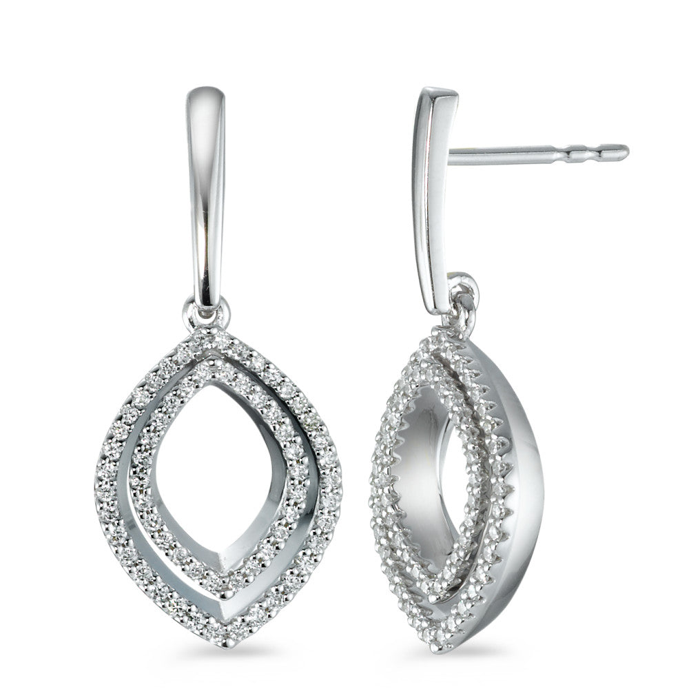 Pendientes 750/oro blanco de 18 quilates Diamante 0.42 ct, 124 piedras, [Brillant], w-si