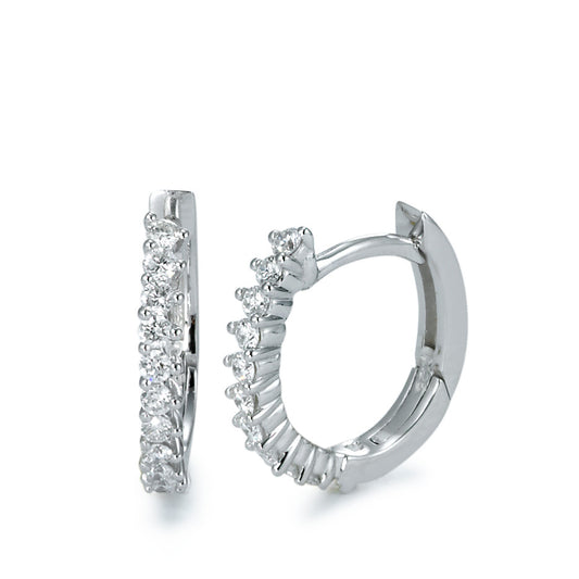 Aro con bisagra 750/oro blanco de 18 quilates Diamante 0.25 ct, 22 piedras, [Brillant], w-si