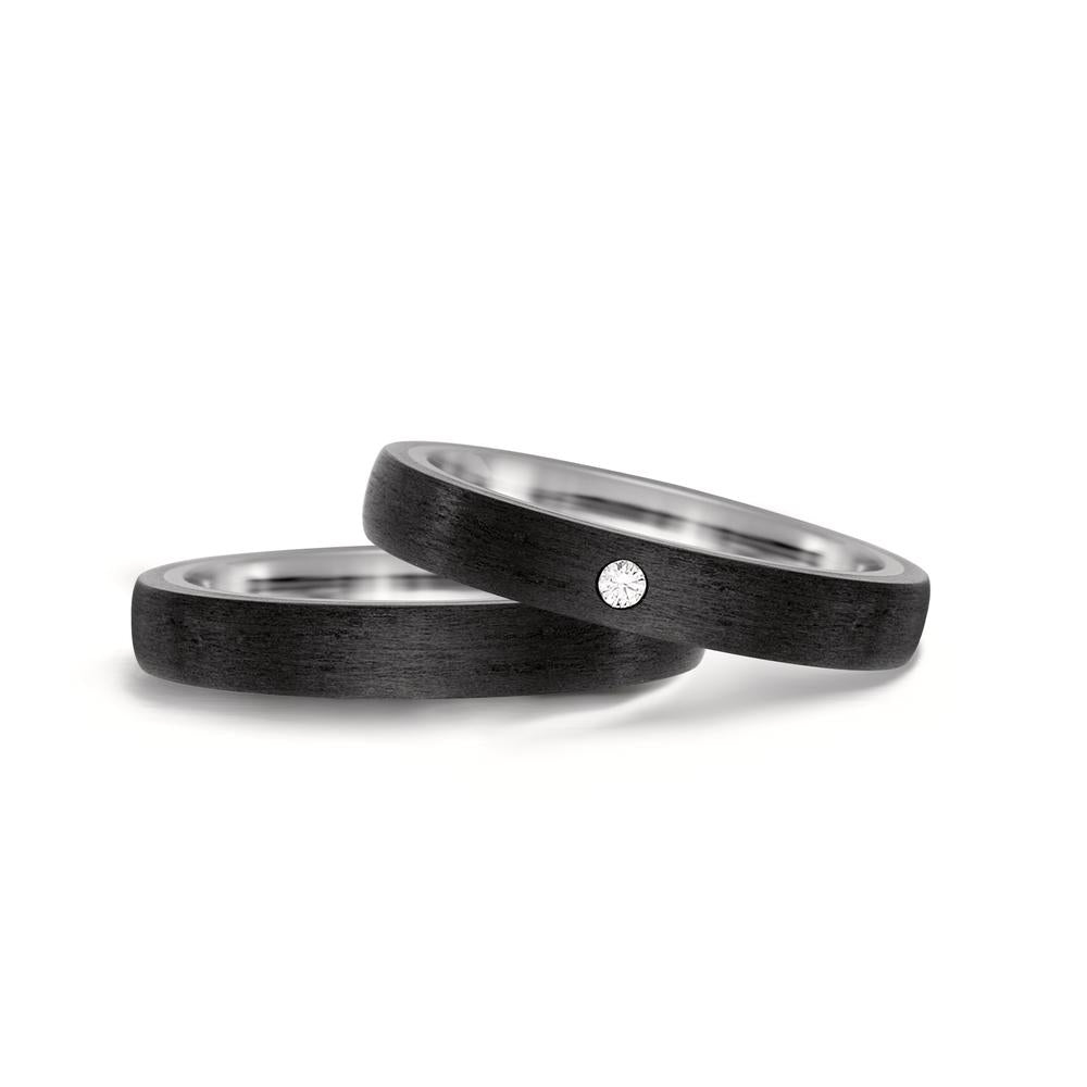 Anillo de pareja Titanio, Carbón
