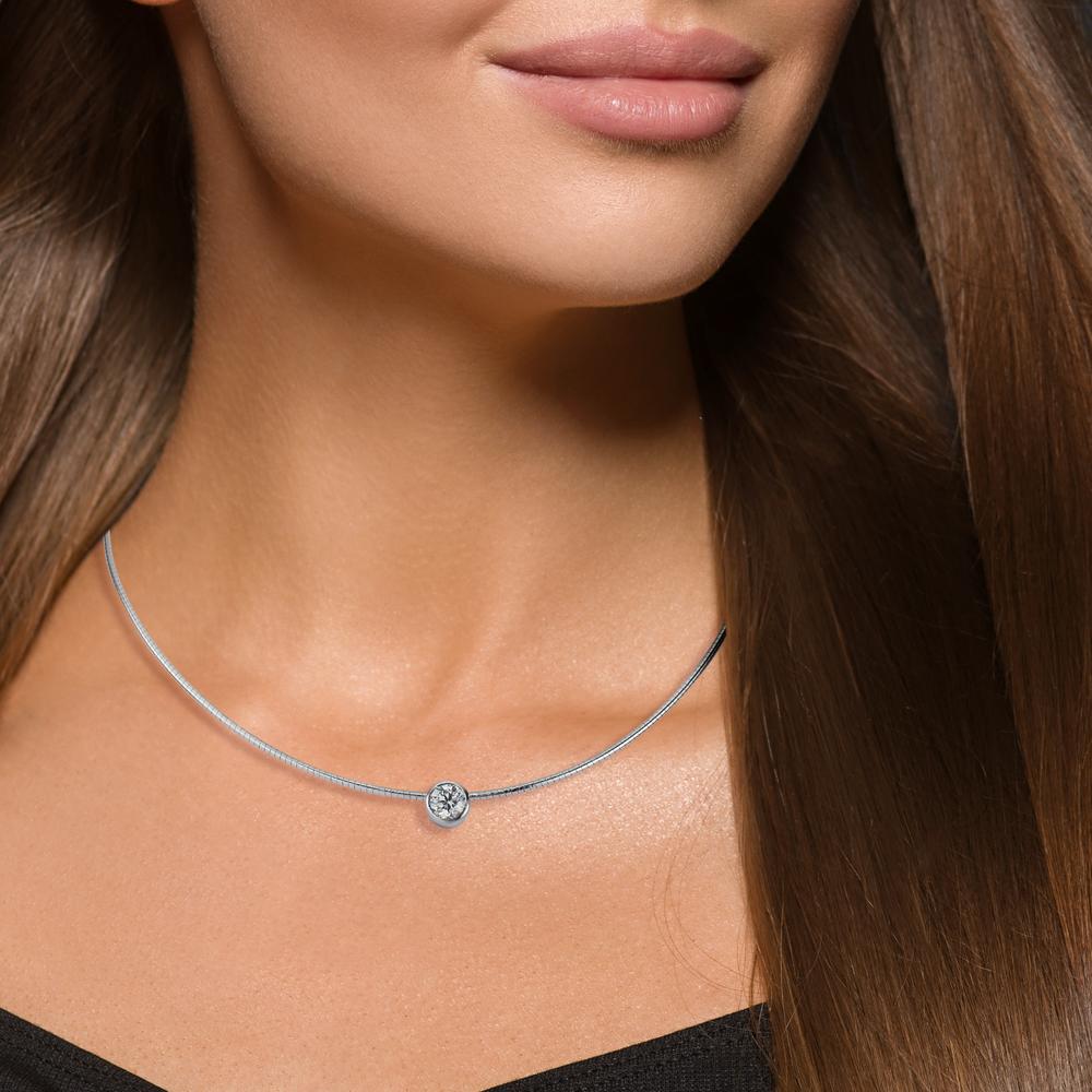 Collar 750/oro blanco de 18 quilates 42 cm