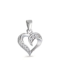 Colgante Plata Circonita Rodio plateado Corazón