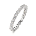 Anillo de memoria Plata Circonita Rodio plateado