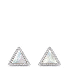 Pendientes Plata Circonita Rodio plateado