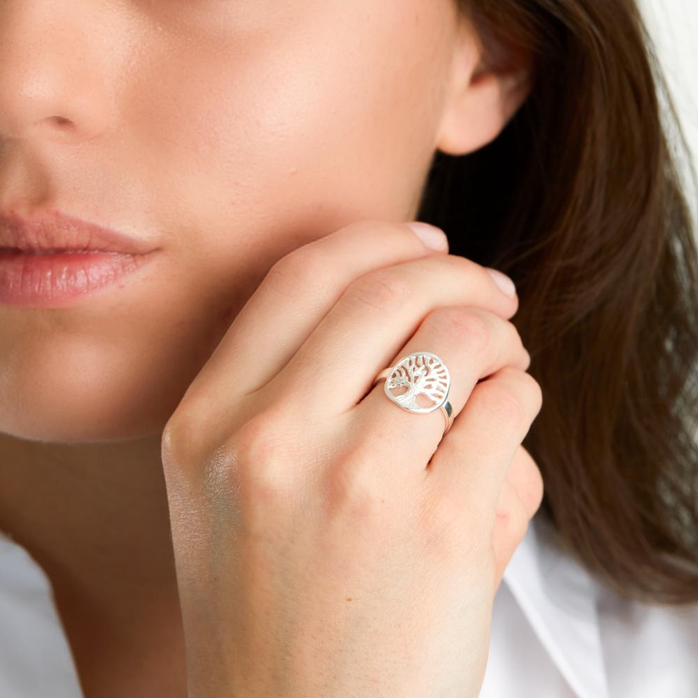 Anillo de dedo Plata árbol de la vida Ø14 mm