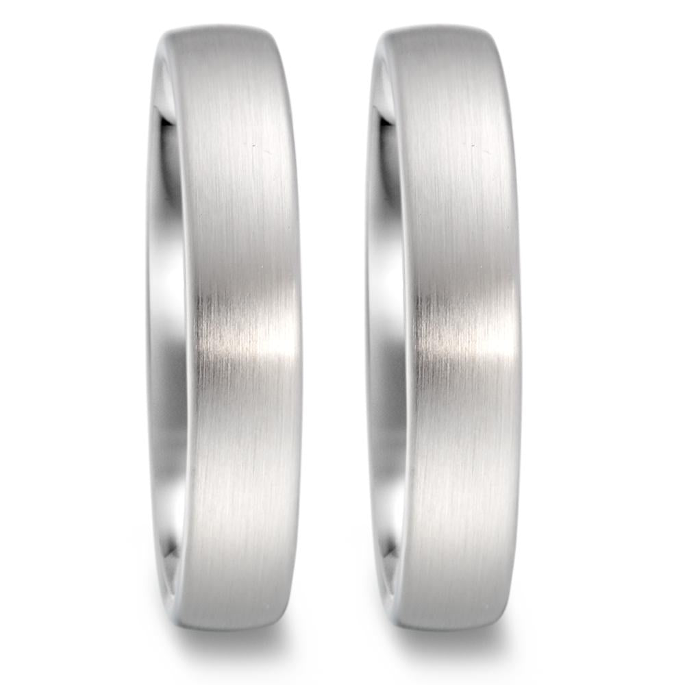 Anillo de pareja 750/oro blanco de 18 quilates