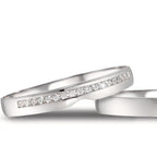 Anillo de pareja 750/oro blanco de 18 quilates