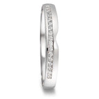 Anillo de pareja 750/oro blanco de 18 quilates Diamante 0.085 ct, 17 piedras, tw-vsi