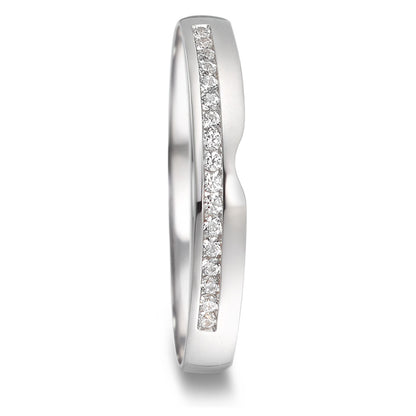 Anillo de pareja 750/oro blanco de 18 quilates Diamante 0.085 ct, 17 piedras, tw-vsi