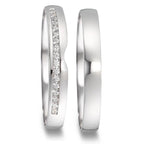 Anillo de pareja 750/oro blanco de 18 quilates