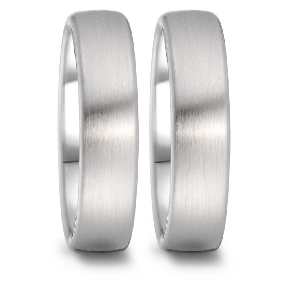 Anillo de pareja 750/oro blanco de 18 quilates