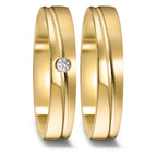 Anillo de pareja 750/oro amarillo de 18 quilates