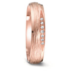 Anillo de pareja 750/oro rosa de 18 quilates Diamante 0.048 ct, 7 piedras, tw-si