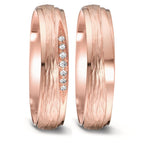 Anillo de pareja 750/oro rosa de 18 quilates