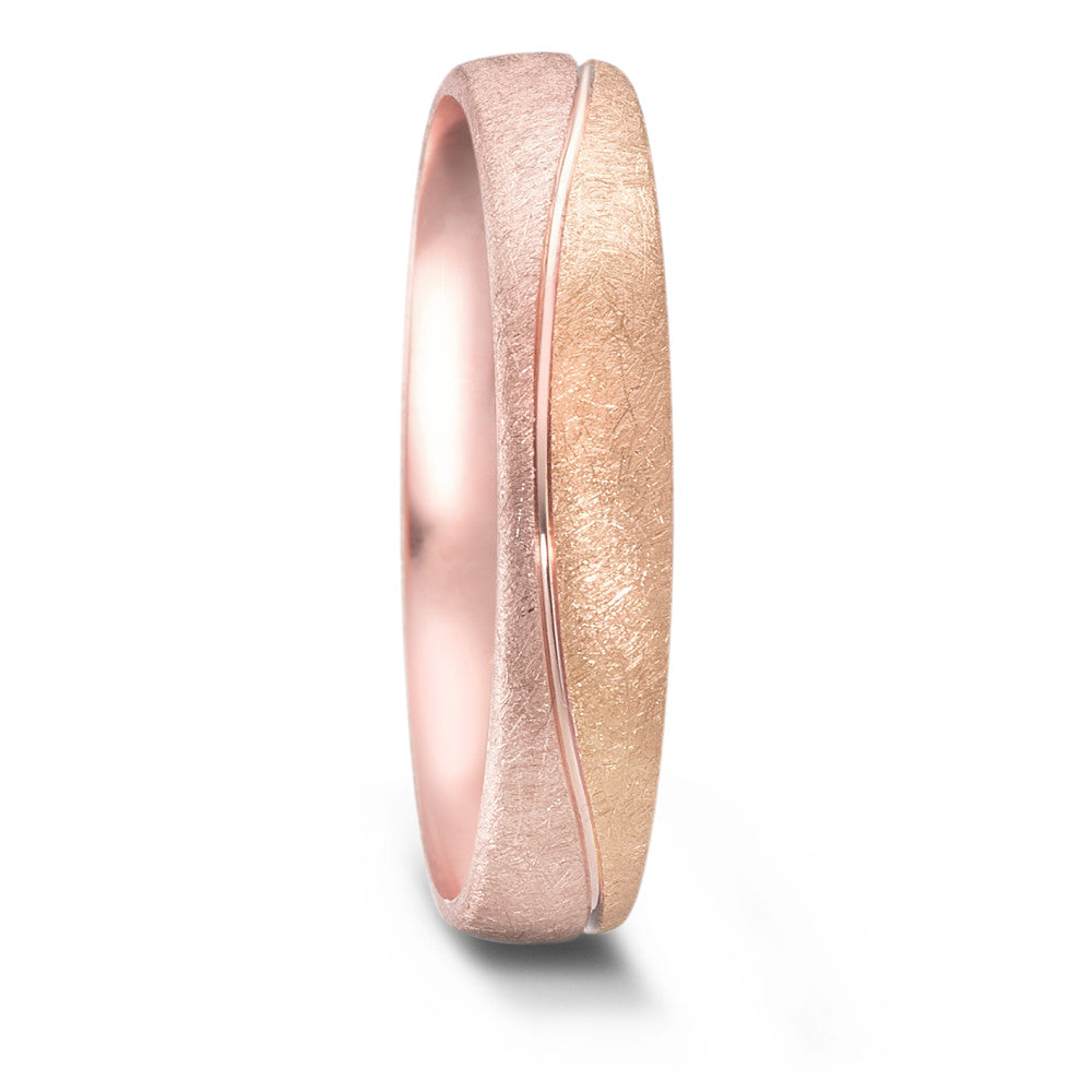 Anillo de pareja oro rosa de 585/14 kt, Oro rojo de 585/14 kt.