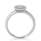 Anillo de dedo 750/oro blanco de 18 quilates Diamante blanco, 0.25 ct, 29 piedras, [Brillant], w-si