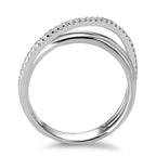 Anillo de dedo 750/oro blanco de 18 quilates Diamante blanco, 0.14 ct, 33 piedras, [Brillant], w-si