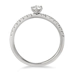 Anillo solitario 750/oro blanco de 18 quilates Diamante blanco, 0.25 ct, 17 piedras, [Brillant], w-si